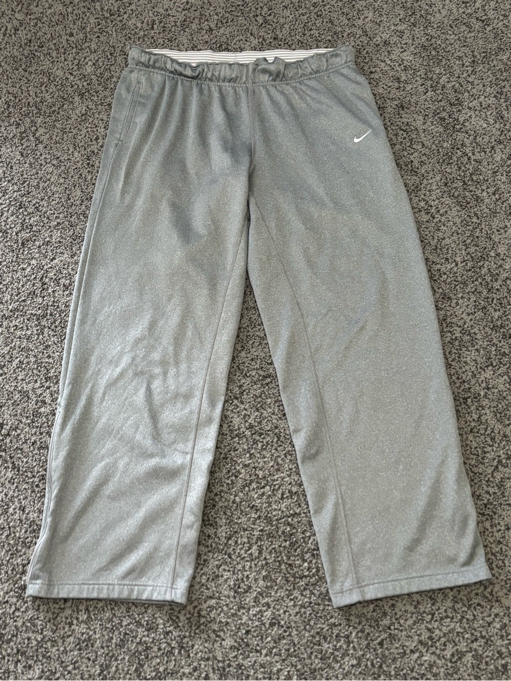 Nike Gray Sweat Pants with White Embroidered Swoosh